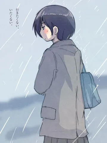 「行きたくない、いたくない。」