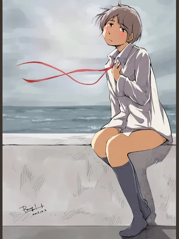 「マキタは物憂げに腰掛ける。」