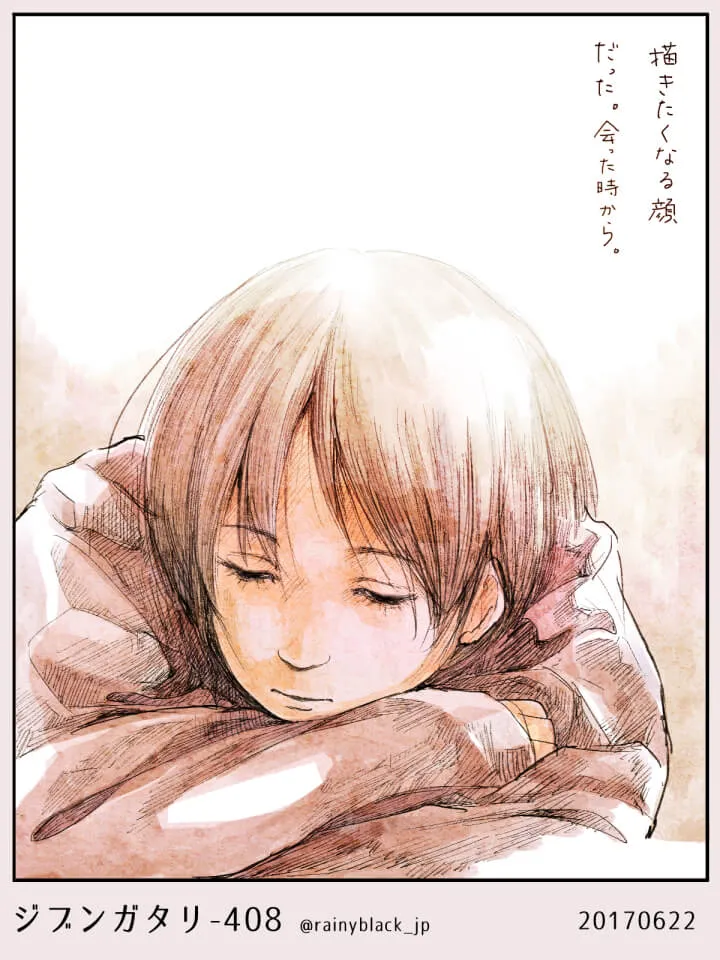 腕に頭を乗せて目を閉じる女子学生