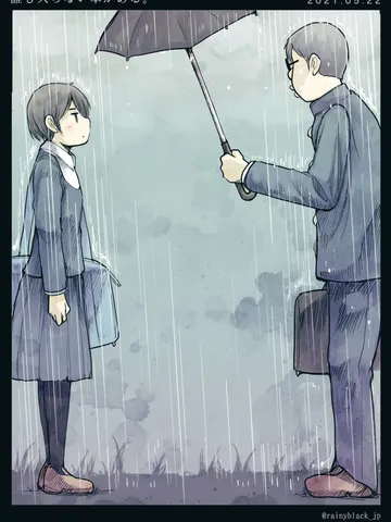 「誰も入らない傘がある。」
