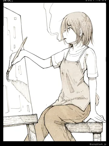 「深夜。」
