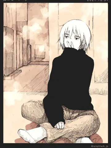 「黒のセーター。」