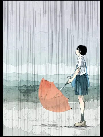 「赤い傘。」
