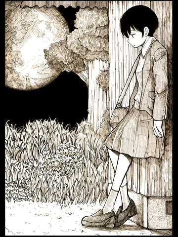 「大きな月。」