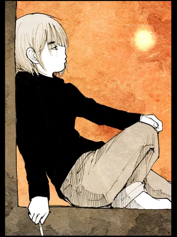 「日没。」