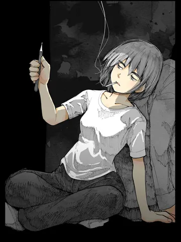 「手が触れる。」