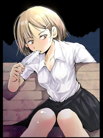 「丸い棒の長いアイスキャンデー。」