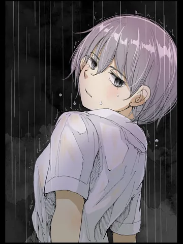 「雨。」