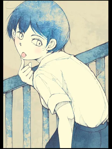 「階段を駆け降りる。」