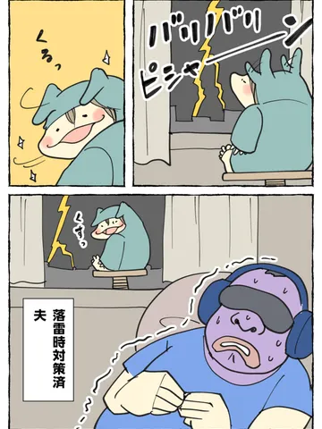 「今日の雷すごかったなあ見てないけど。」