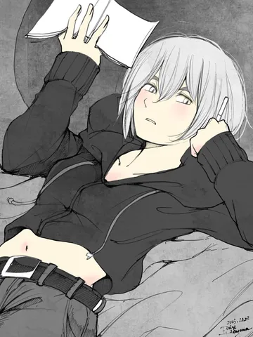 「ベッド、そして本。」