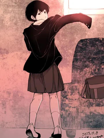 「上着を着る。」