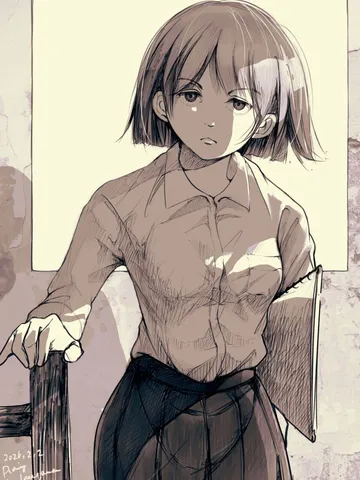「無言。」