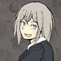 笑顔のアニメ風キャラクター