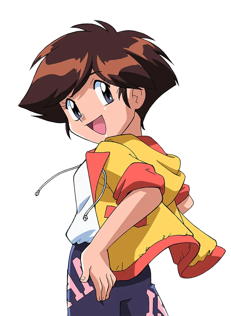 笑顔のアニメキャラクター。
