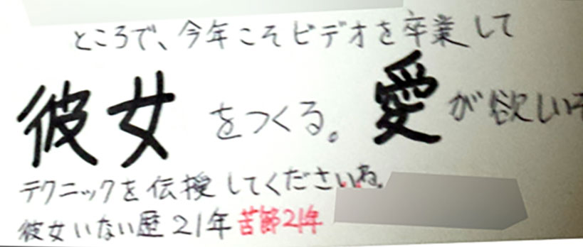 今年彼女を作りたい願望。