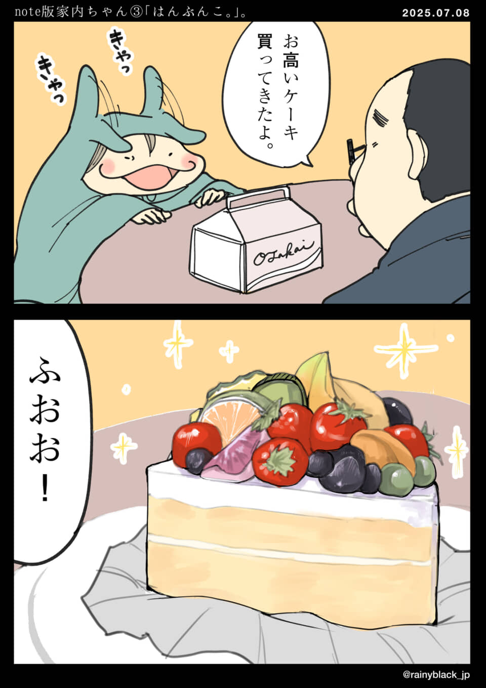 お高いケーキを購入した。