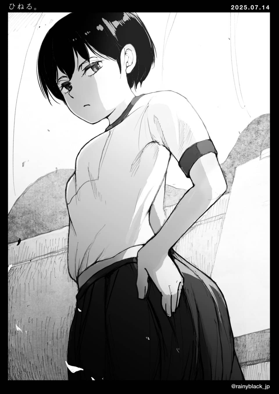 黒髪の少女が不機嫌そう。