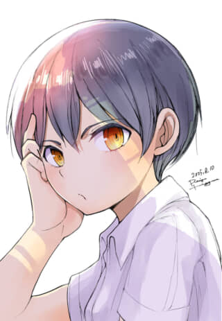 怒った表情のアニメキャラ