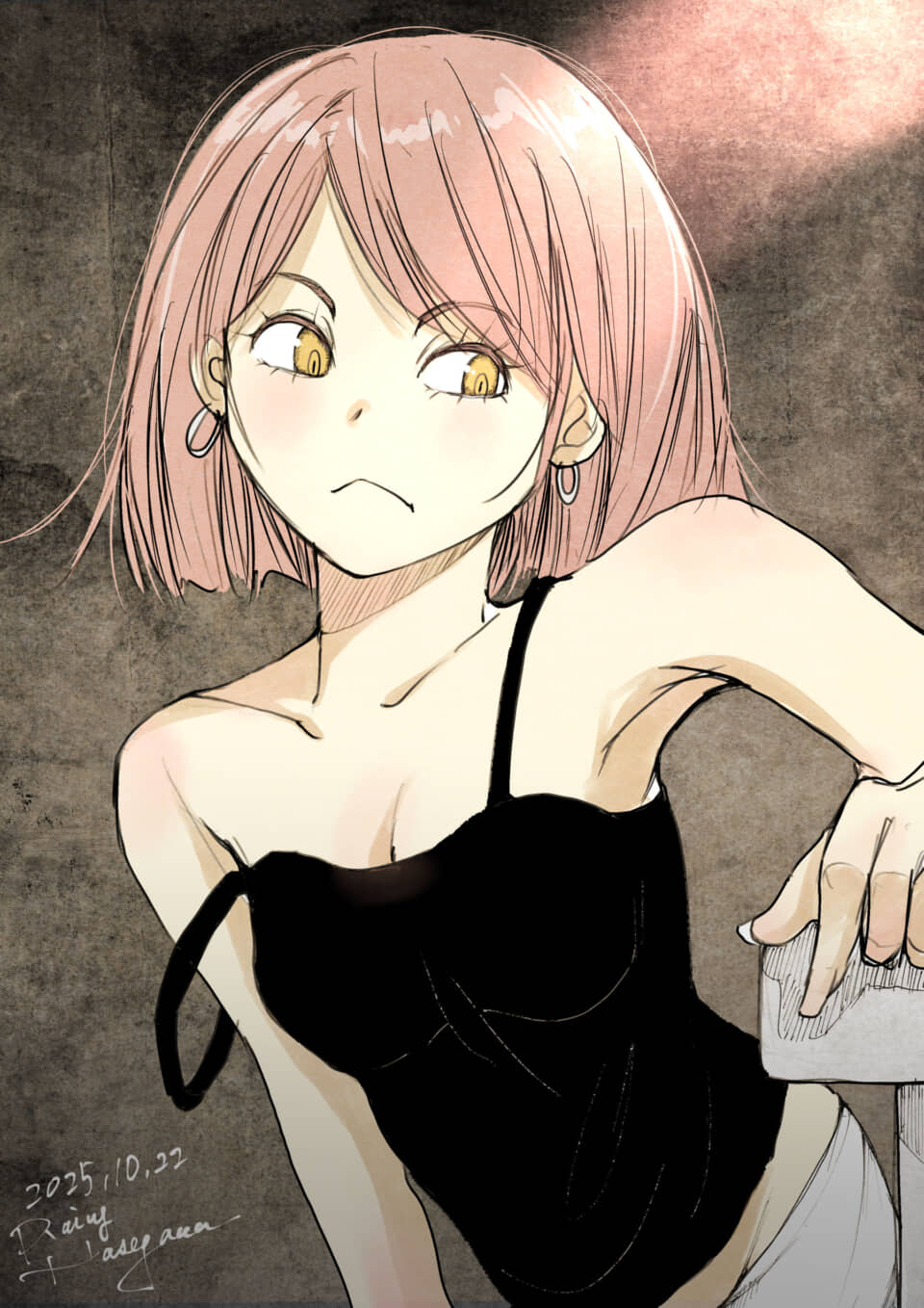 アニメ風の女性キャラクターイラスト