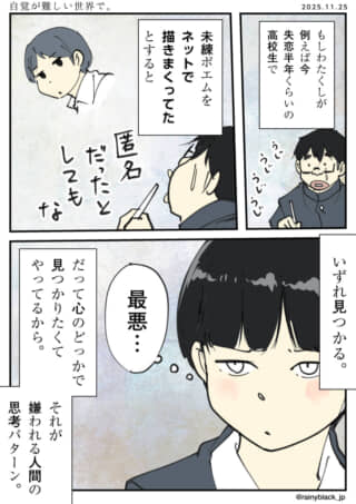 自覚が難しい世界での葛藤。