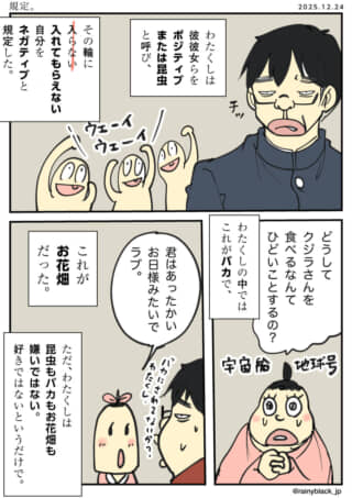 ネガティブとポジティブの会話。