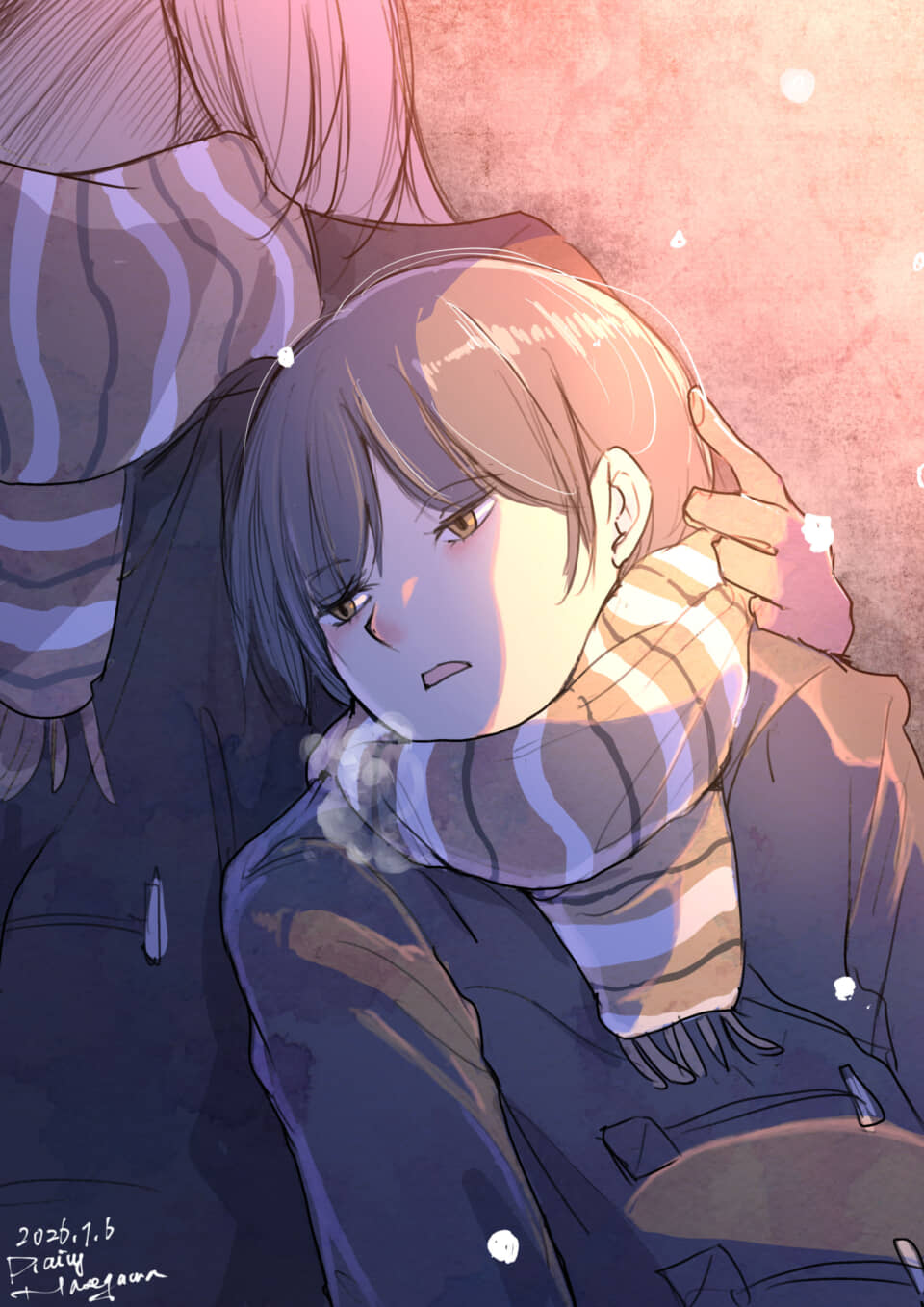 冬の日のふたりの暖かさ。