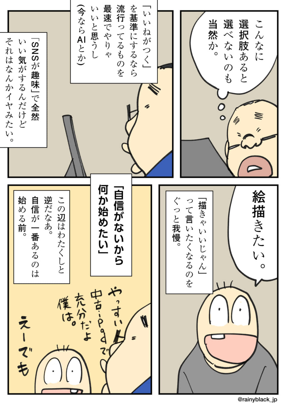 絵を描きたいが自信なく始められない人。