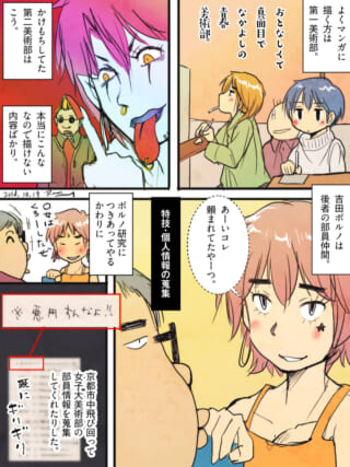 美術部の内部事情と人物紹介